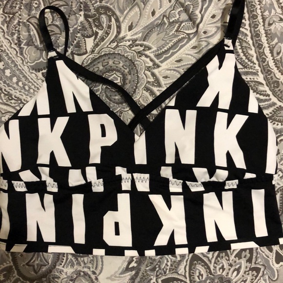 PINK black and white bralette - Picture 3 of 6